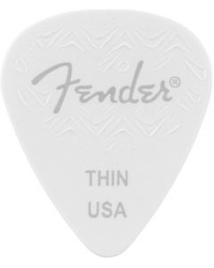Genuine Fender Wavelength 351 Guitar Picks (6 Pack) THIN, WHITE, 198-3351-180