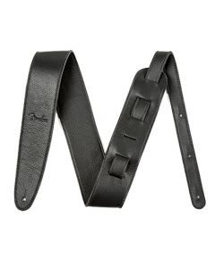 Genuine Fender Artisan Crafted Leather Adjustable Guitar Strap, 2.5" Wide, Black