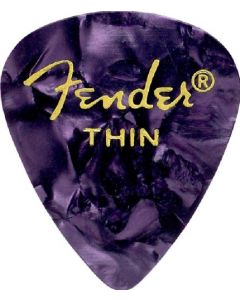Fender 351 Premium Celluloid Guitar Picks - THIN PURPLE MOTO - 12-Pack (1 Dozen)