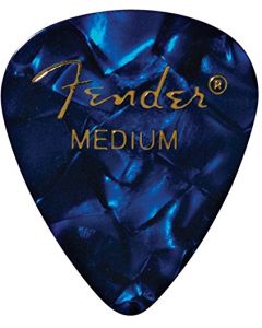 Fender 351 Premium Celluloid Guitar Picks - MEDIUM, BLUE MOTO 12-Pack (1 Dozen)