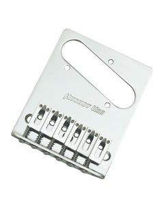 Hipshot 3-Hole 6-Saddle Telecaster Tele Guitar Bridge - STAINLESS STEEL CHROME