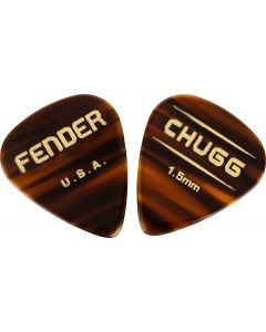 Genuine Fender Beveled 351 CHUGG Tortoise Shell Guitar Picks, 1.5MM, 6-Pack