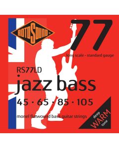 Rotosound Jazz Bass Monel Flatwound 4-String Bass Strings Set - RS77LD, 45-105