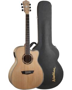 Washburn AG40CEK Grand Auditorium Acoustic-Electric Guitar with Hardshell Case