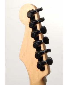 Hipshot BLACK 6-InLine Grip-Lock Non-Staggered Closed Guitar Tuners with UMP Kit