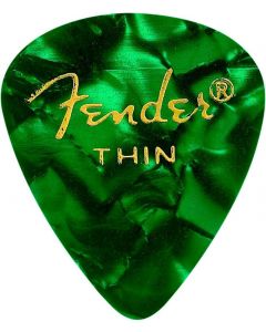 Fender 351 Premium Celluloid Guitar Picks - GREEN MOTO, THIN 144-Pack (1 Gross)