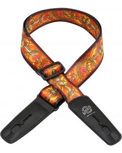Lock-It Bob Masse Rock Art Leather End Guitar Strap Mythical Swords, LIS-034-BM4