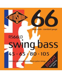 Rotosound RS66LD Linea Pressure Wound 4-String Bass Guitar Strings 45-105