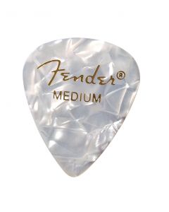 Fender 351 Premium Celluloid Guitar Picks, WHITE MOTO, MEDIUM 144-Pack (1 Gross)