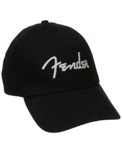 Genuine Fender Guitars Original Embroidered Logo ADJUSTABLE Hat/Cap - BLACK
