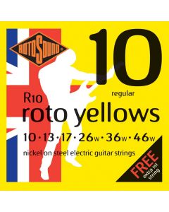 Rotosound Roto Yellows Nickel on Steel Electric Guitar Strings R10 REGULAR 10-46