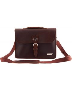 Gretsch Guitars Limited Edition Genuine Leather Laptop Bag, Brown, 922-4552-100