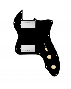 920D Custom 72 Thinline Tele Loaded Pickguard With Nickel Smoothie Humbuckers, Aged White Knobs, and Black Pickguard