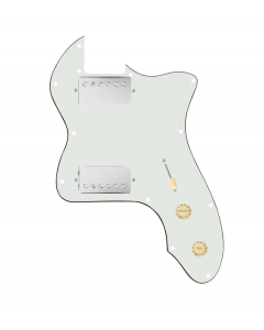 920D Custom 72 Thinline Tele Loaded Pickguard With Nickel Smoothie Humbuckers, Aged White Knobs, and Parchment Pickguard
