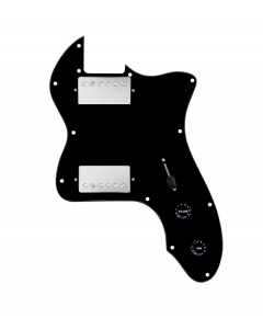 920D Custom 72 Thinline Tele Loaded Pickguard With Nickel Smoothie Humbuckers, Black Knobs, and Black Pickguard