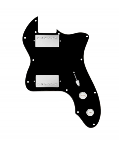 920D Custom 72 Thinline Tele Loaded Pickguard With Nickel Smoothie Humbuckers, White Knobs, and Black Pickguard