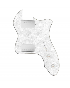 920D Custom 72 Thinline Tele Loaded Pickguard With Nickel Smoothie Humbuckers, White Knobs, and White Pearl Pickguard