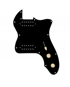 920D Custom 72 Thinline Tele Loaded Pickguard With Uncovered Smoothie Humbuckers, Aged White Knobs, and Black Pickguard