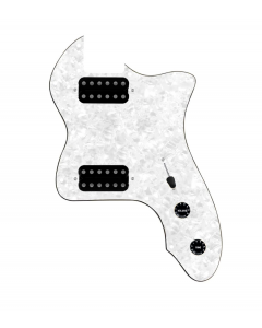 920D Custom 72 Thinline Tele Loaded Pickguard With Uncovered Smoothie Humbuckers, Black Knobs, and White Pearl Pickguard
