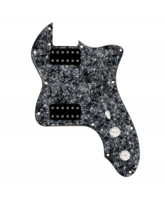 920D Custom 72 Thinline Tele Loaded Pickguard With Uncovered Smoothie Humbuckers, White Knobs, and Black Pearl Pickguard