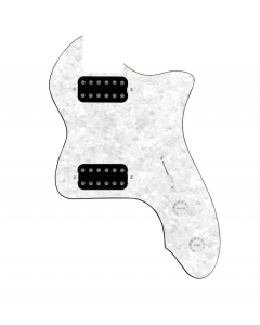920D Custom 72 Thinline Tele Loaded Pickguard With Uncovered Smoothie Humbuckers, White Knobs, and White Pearl Pickguard