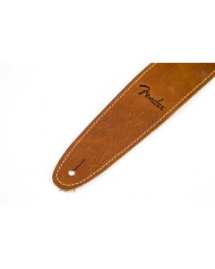 Genuine Fender 2.5" Wide Ball Glove Leather Adjustable Guitar Strap - Brown