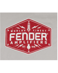 Genuine Fender Guitars Bolt Down Mens Logo T-Shirt - Gray - S, Small