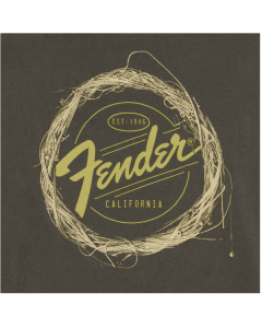 Genuine Fender Braided Guitar Strings Logo T-Shirt - Gray - Small - S