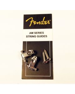 Genuine Fender American Series Strat/Tele Guitar String Guides - Chrome w/Screws