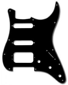 Genuine Fender American Modern Pickguard, HSS Stratocaster, 11-Hole Black 3-Ply