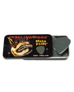 D'Andrea Snarling Dog Brain 351 1.00mm Grey Guitar Picks - 12 Pack with Tin Box