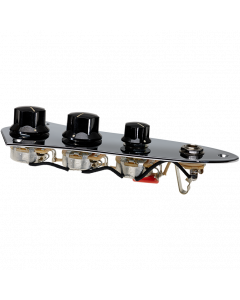 DiMarzio Wiring Harness Chrome Control Plate for Fender Jazz/J-Bass - BW2200