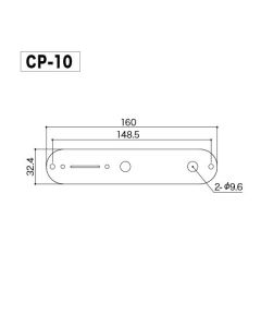 Gotoh CP-10 CK Control Plate for Fender Tele/Telecaster Guitar, COSMO BLACK