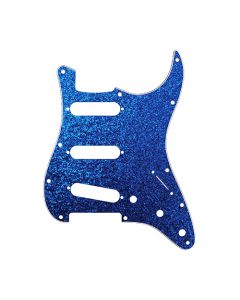 D'Andrea Pro Stratocaster/Strat 11-Hole Pickguard- Blue Sparkle, DPP-ST-BLS