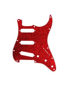 D'Andrea Pro Stratocaster/Strat 11-Hole Pickguard- Red Sparkle, DPP-ST-RDS