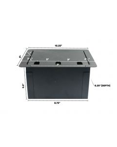 Elite Core FBL8+AC Recessed Stage Floor Box w/8 XLR-F + Duplex AC Power Outlet