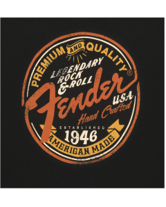 Genuine Fender Legendary Rock'N'Roll Junior Crew Ladies Shirt - Small - Black