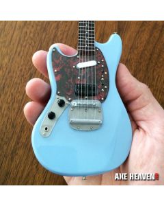 AXE HEAVEN Officially Licensed Mini Sonic Blue Fender Mustang Miniature Guitar Display Gift