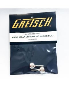 Genuine Gretsch Guitar Strap Button Knobs and Hanger Bolts, CHROME, Set of 2