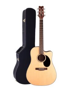 Jasmine JD93CE-NAT Dreadnought Acoustic-Electric Guitar with CASE