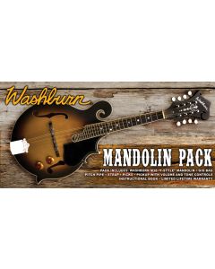 Washburn M3EK F-Style Electric Mandolin Starter Pack - Tobacco Sunburst