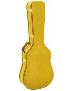 MBT Hardshell Wood Acoustic Guitar Case - Tweed Yellow Covering