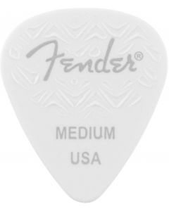 Genuine Fender Wavelength 351 Guitar Picks (6 Pack) MEDIUM - WHITE