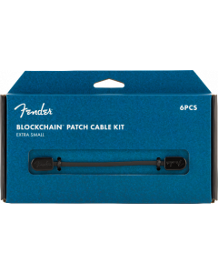 Fender Blockchain Effect Pedal Patch Cable Kit, Black, EXTRA SMALL (6 Cables)