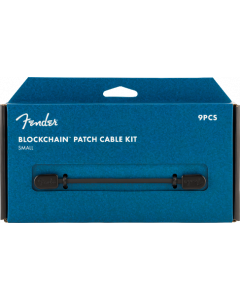 Fender Blockchain Effect Pedal Patch Cable Kit, Black, SMALL (9 Cables)