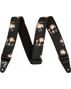 Genuine Fender 2" Floral  Guitar Strap, Black, 099-0638-006