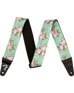 Genuine Fender 2" Floral Guitar Strap, Surf Green, 099-0638-049