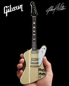 AXE HEAVEN Johnny Winter 1964 Gibson Firebird V Polaris White Mini Guitar Gift