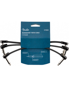 Fender Blockchain 6" Pedal Patch Cables, 3-pack, Angle/Angle