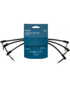 Fender Blockchain 8" Pedal Cables, 3-pack, Angle/Angle